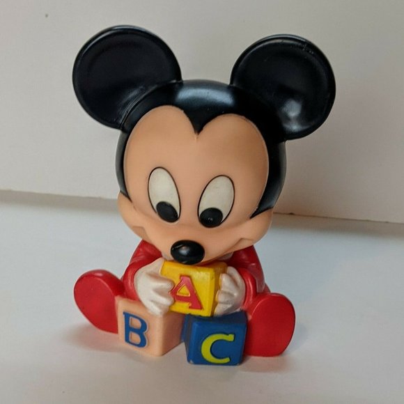 VINTAGE Disney 6" Mickey Mouse baby toy SHELCORE - Picture 5 of 9